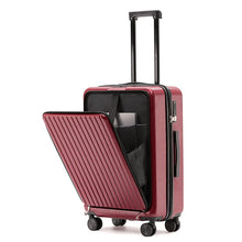 Multi-Functional Silent Wheel Suitcase with USB Charging Port Cup Holder & Practical Hook