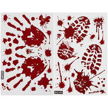 Halloween Decoration Reusable Bloody Handprint Footprint Horror Sticker