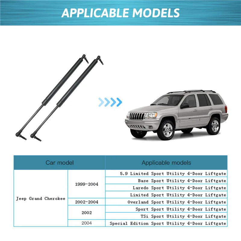 Jeep Grand Cherokee Rear Tailgate Lift Support Struts (1999–2004)