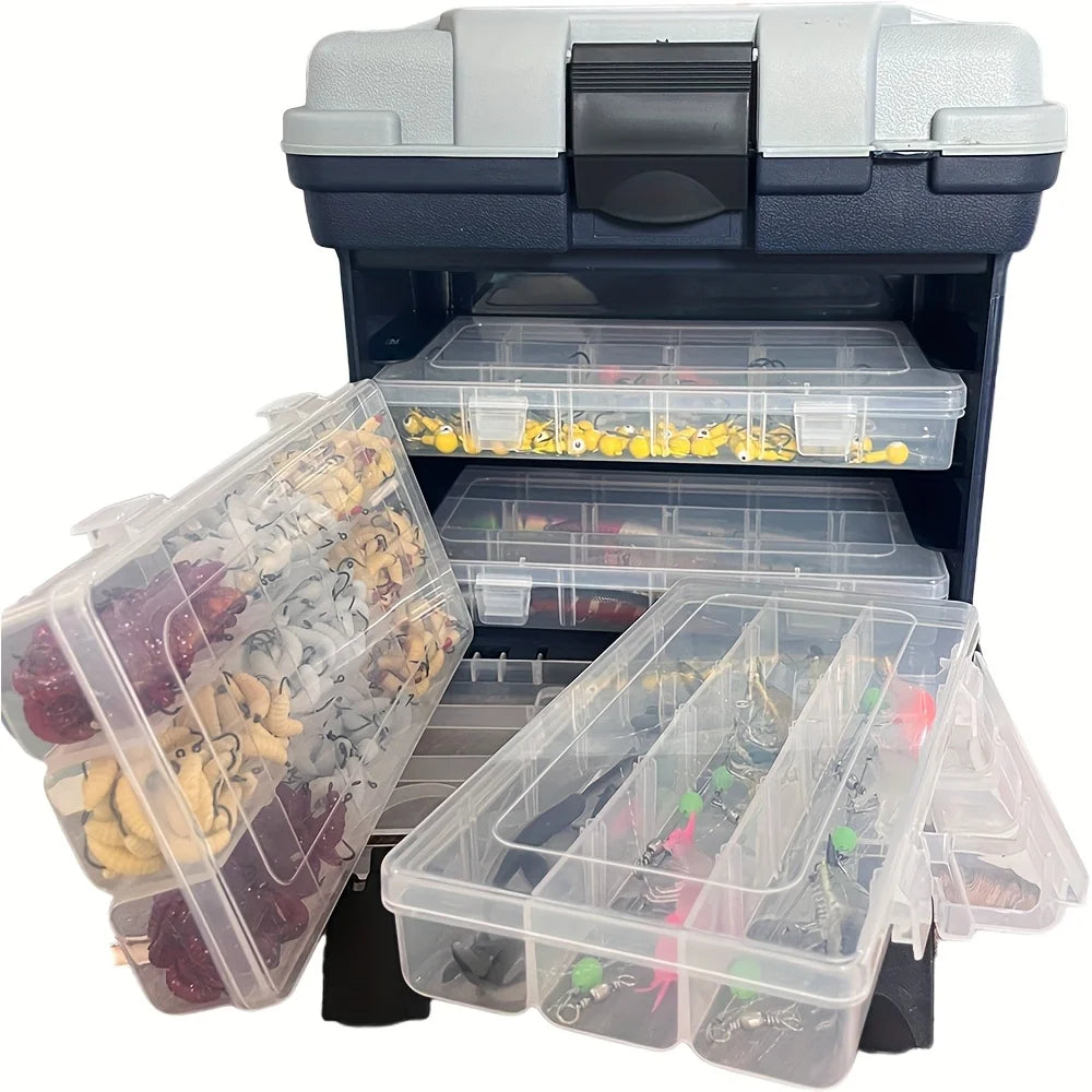 Portable Four-layer Plastic Tackle Box