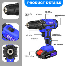 BRIEFNESS 21V Cordless Drill & Electric Screwdriver 2-Speed