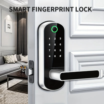 Smart Fingerprint Door Lock with WiFi App Control, NFC, and IP67 Waterproofing