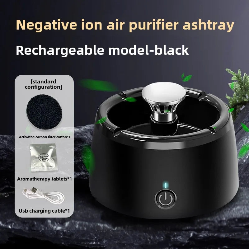 Rechargeable Ashtray With Air Purifier Function