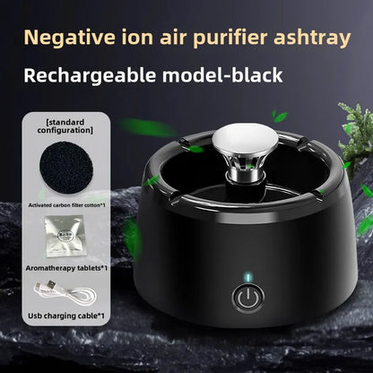 Rechargeable Ashtray With Air Purifier Function