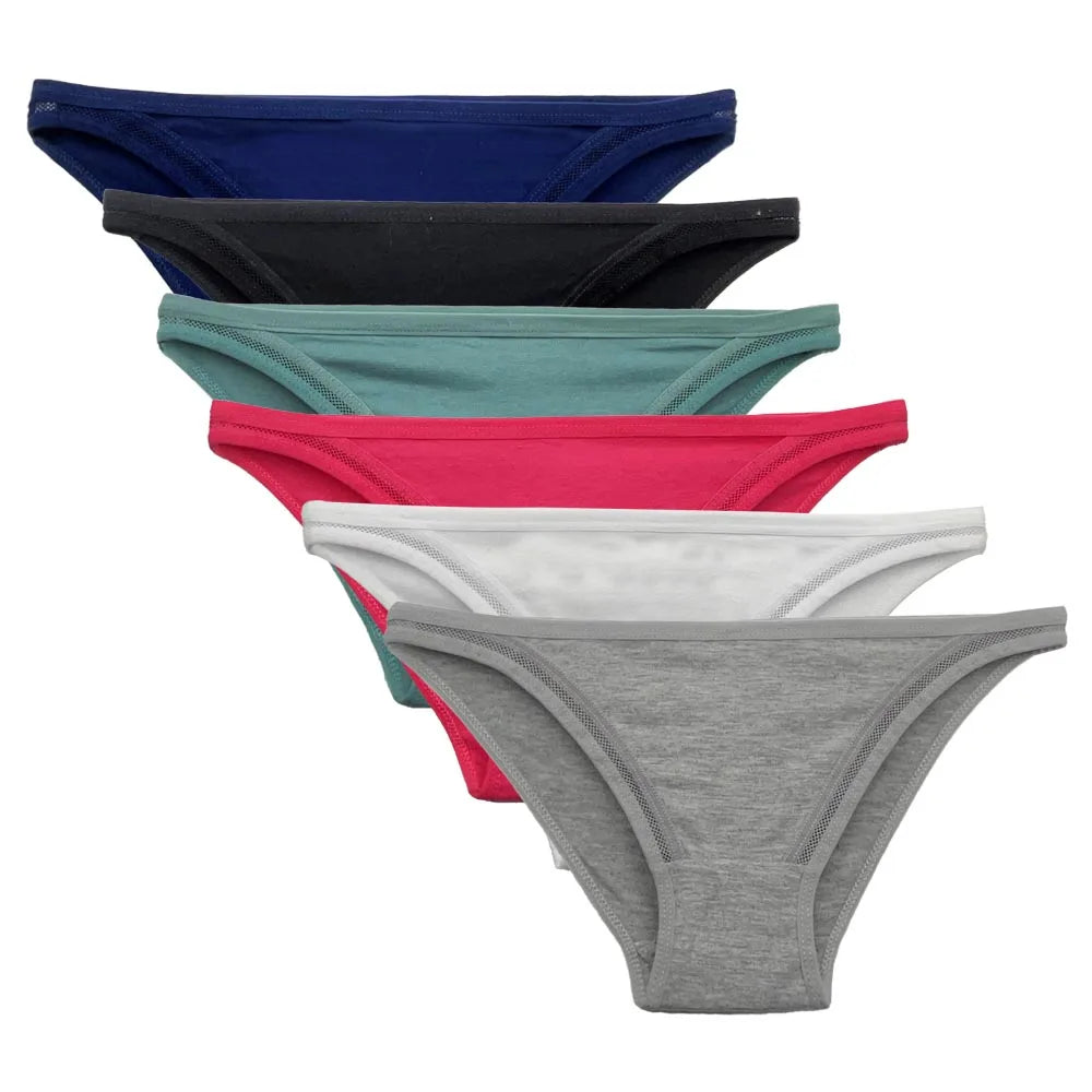 5-Pack Women's Low Rise Cotton Briefs with Lace Trim