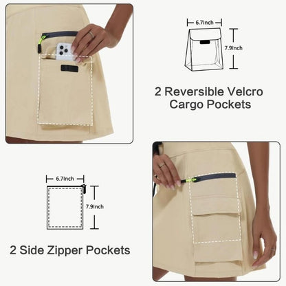 Women's High-Waisted Athletic Cargo Skort
