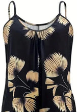 Wide Leg Fashionable Leaf Print Jumpsuit