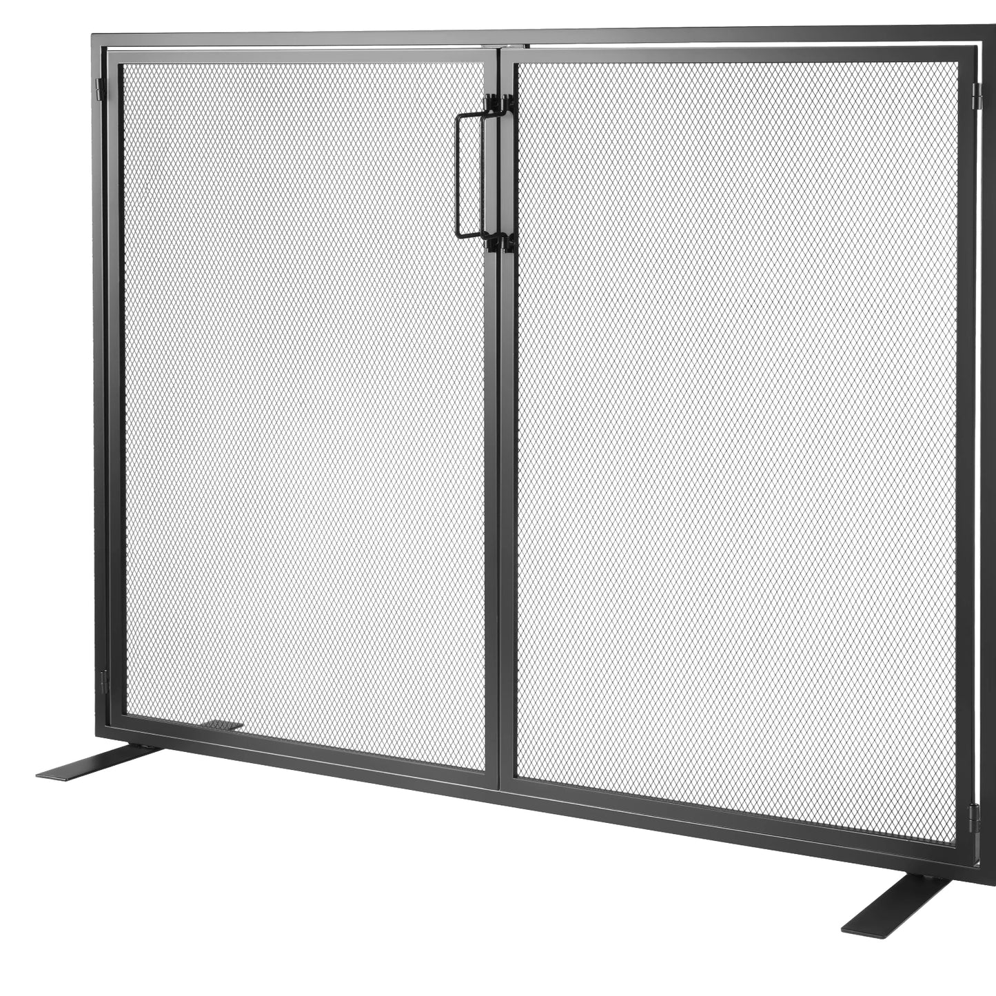 SucceBuy Fireplace Screen with Door Iron