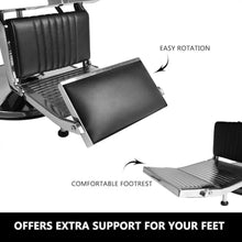 500 lbs Heavy-Duty Reclining Barber Chair 360° Swivel