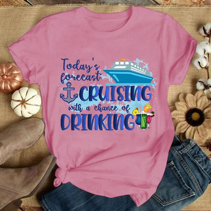Unisex Casual Cruise Graphic T-Shirt – Short Sleeve Vacation Tee