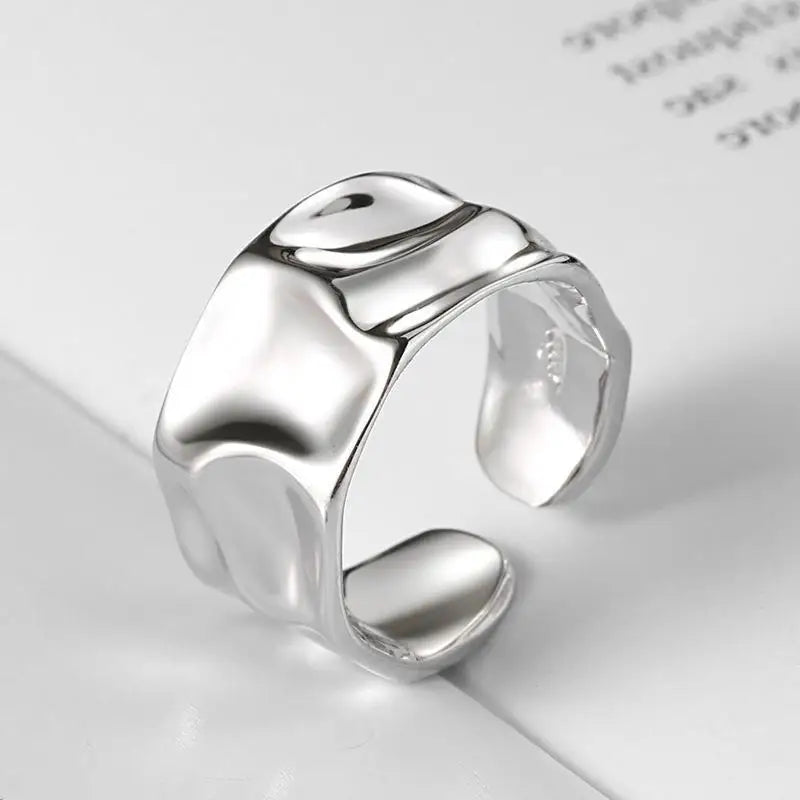 Silver Color Irregular Handmade Ring