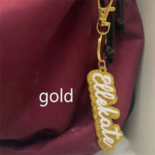 Acrylic Name Glitter Keychain Glitter