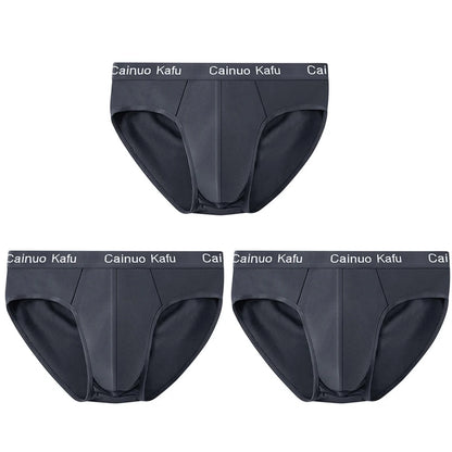 1/3Pcs Men's Breathable Bulge Pouch Briefs - Soft Elastic Plus Size Underwear