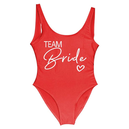 Women’s "Bride" & "Team Bride" One-Piece Swimsuit