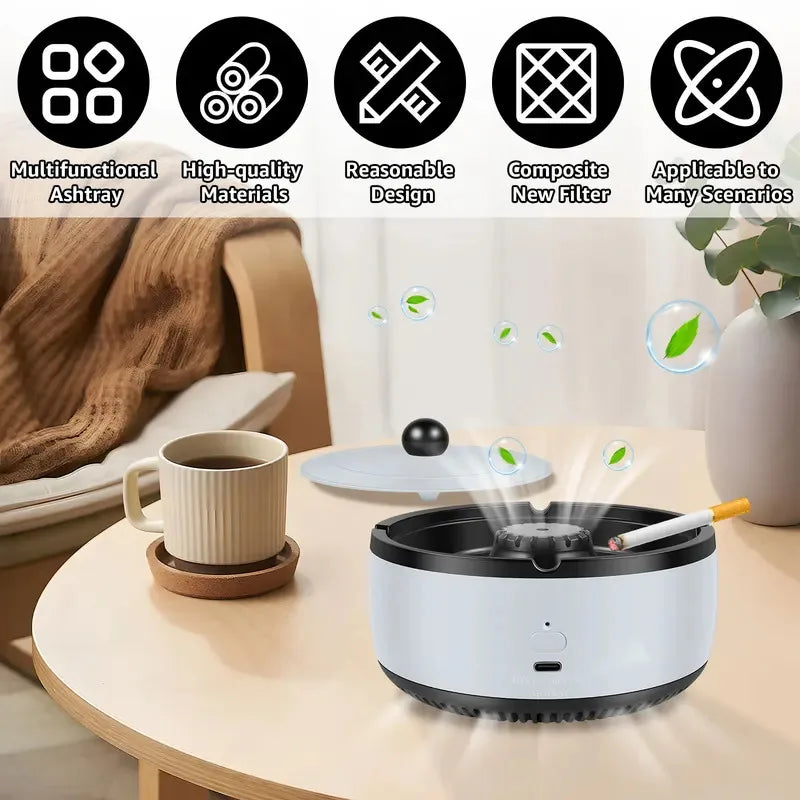 Smart Air Purifying Ashtray & Smoke Odor Absorber