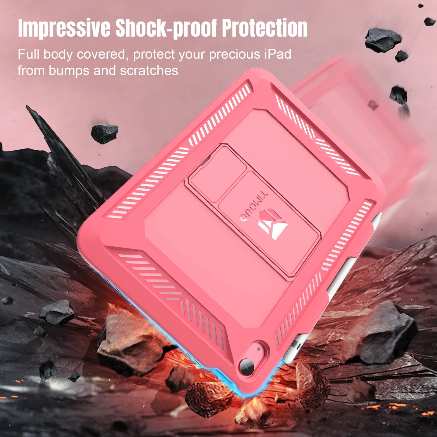 Heavy-Duty Shockproof iPad Case with Screen Protector & Kickstand