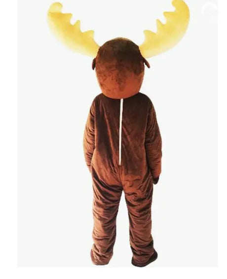 Adult Moose Elk Cartoon Mascot Costume – Holiday Party Fullsuit