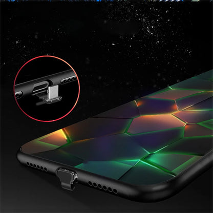 Geometric LED Light Glowing Luminous Phone Case For Samsung