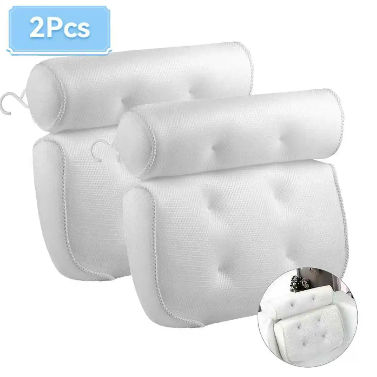 Spa Bathtub Pillow with Anti-Slip Suction Cups
