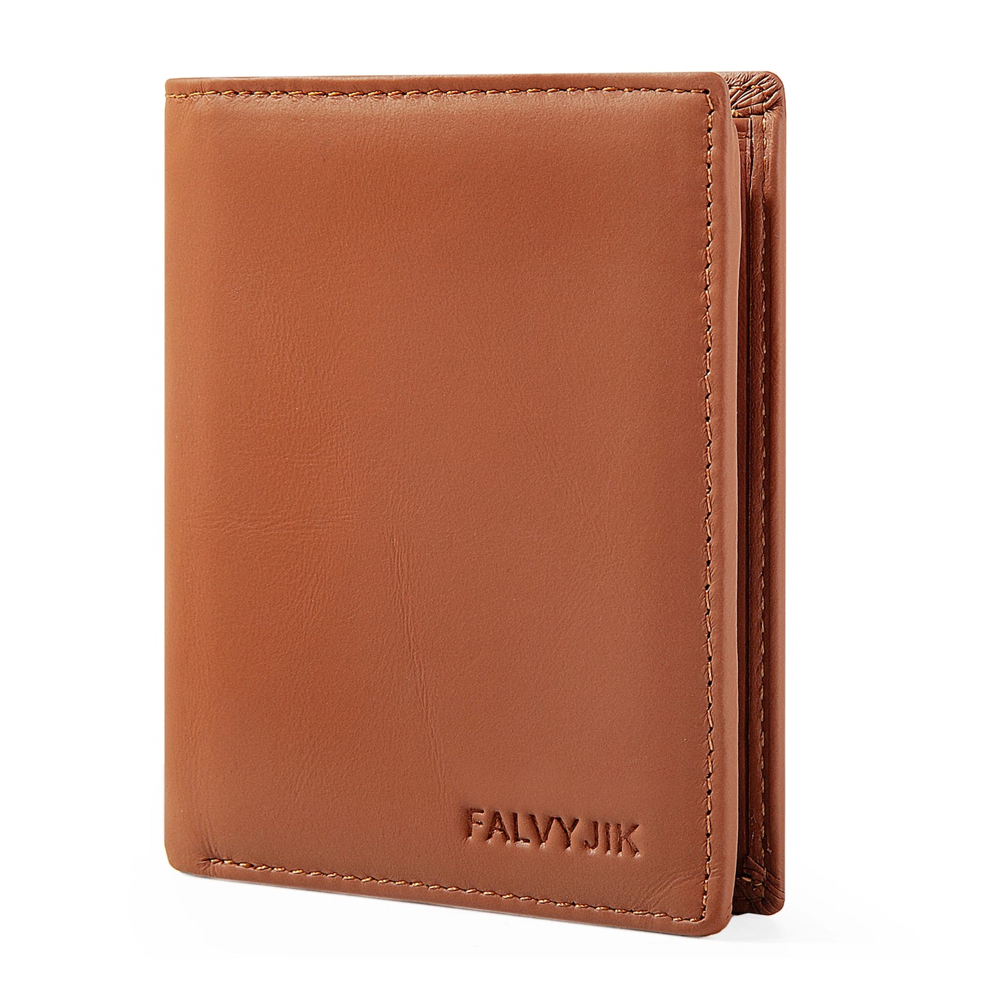 Men's Genuine Leather Bifold Wallet with Zipper Coin Pocket