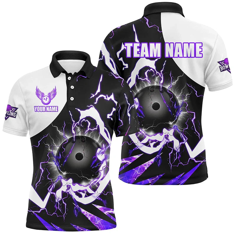 Men's Custom Astronaut Graphic Bowling Polo Shirt