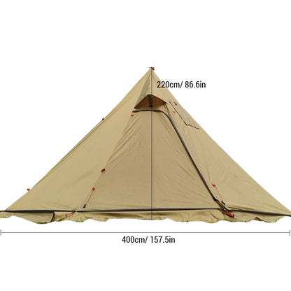 4-6 People Tipi Hot Tent with Stove Jack