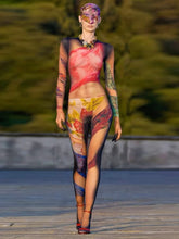 Weird Colorful Print Jumpsuit