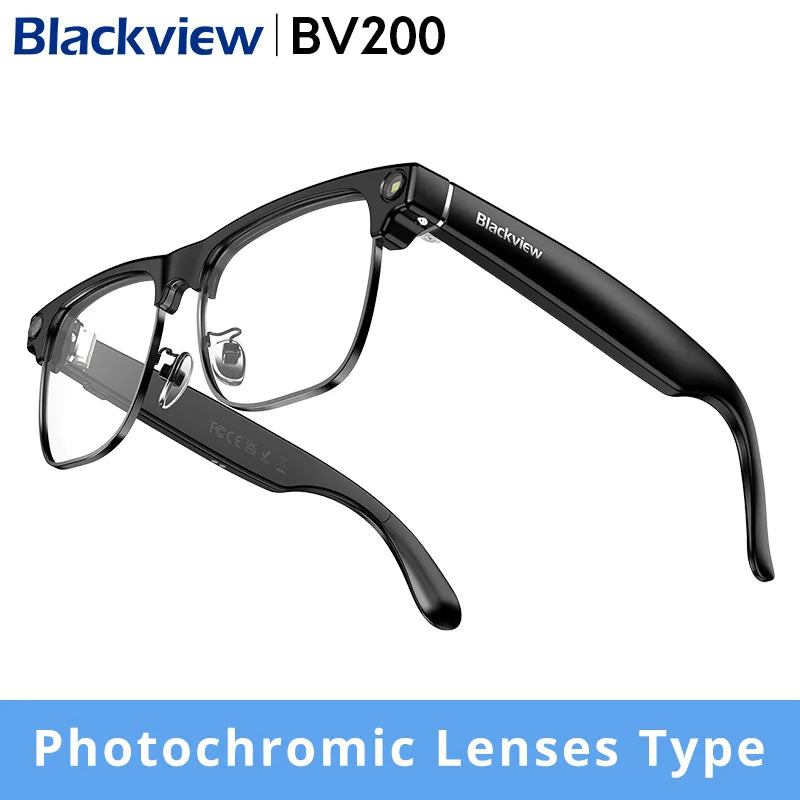 Blackview BV200 Smart AI Glasses with 8MP 4K Camera & AI Translation