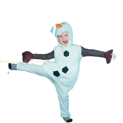 Kids Olaf Snowman Cosplay Costume Set