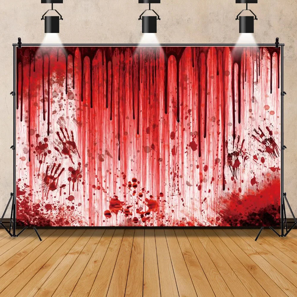Scary Bloody Halloween Backdrop for Horror Photo Studio Props