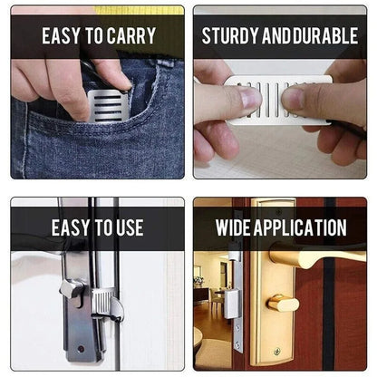 Safety Anti-theft Door Blocker Portable 8cm Stainless Steel Safe Security Tool