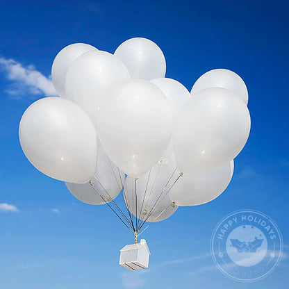 White Latex Balloons Set, Romantic Wedding Birthday Party Inflatable Balloon Decor
