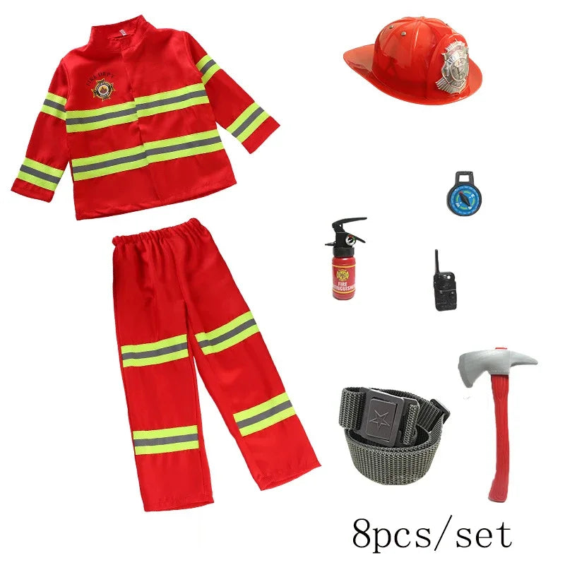 Halloween Kids Firefighter Uniform