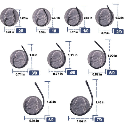 9KM Inline Wide Gap Circle Hooks Set