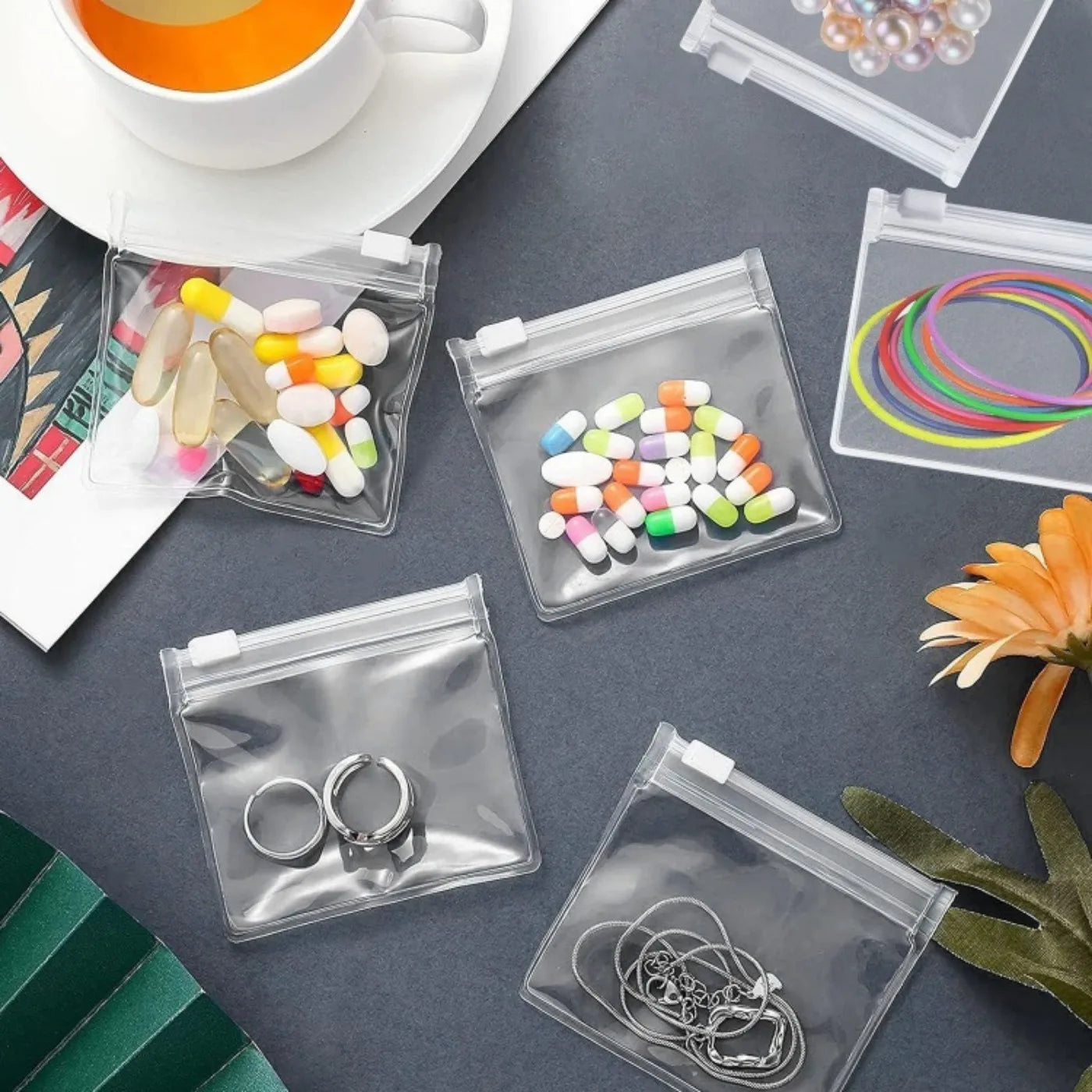 Small Pill/Jewelry Zippered Storage Bags