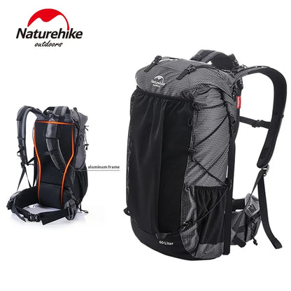 Naturehike Rock Series Lightweight Outdoor Hiking Backpack - 40L & 60+5L Camping Pack with Rain Cover