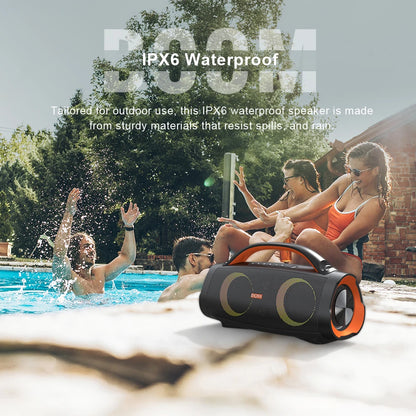 DOSS 100W Portable Bluetooth 5.3 Speaker – Outdoor IPX6 Waterproof Subwoofer