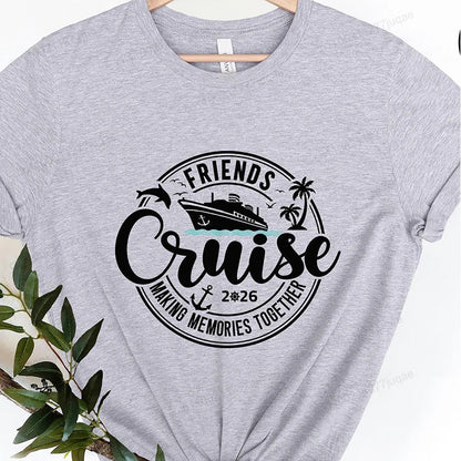 Women’s Cruise Squad 2026 Graphic T-Shirt – Casual Short Sleeve Vacation Tee
