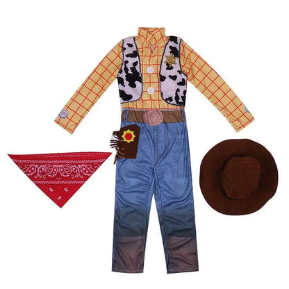 Children's Toy Story Woody Cosplay Costume - Boys & Girls Cowboy Outfit Set