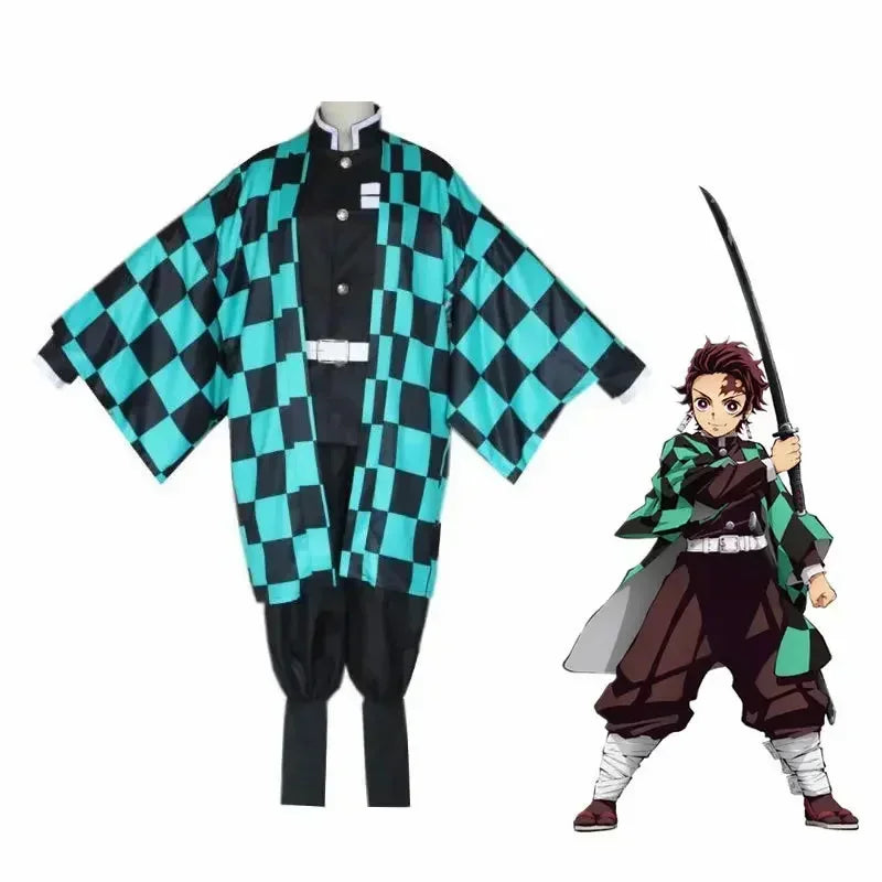 Tanjiro Kamado Demon Slayer Cosplay Costume Set for Kids & Adults