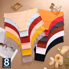 FINETOO 8Pcs Seamless Low Waist Panties
