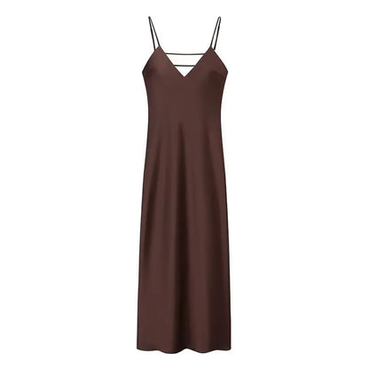 Yellow Stain Sleeveless Loose Fit Dress
