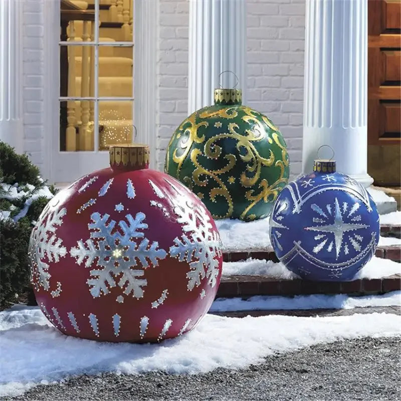 60CM Giant Outdoor Inflatable Christmas Ball Ornament