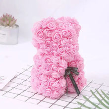 25cm Artificial Teddy Rose Flower Bear with Box