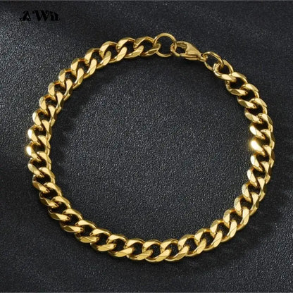 Stainless Steel Curb Chain Bracelet