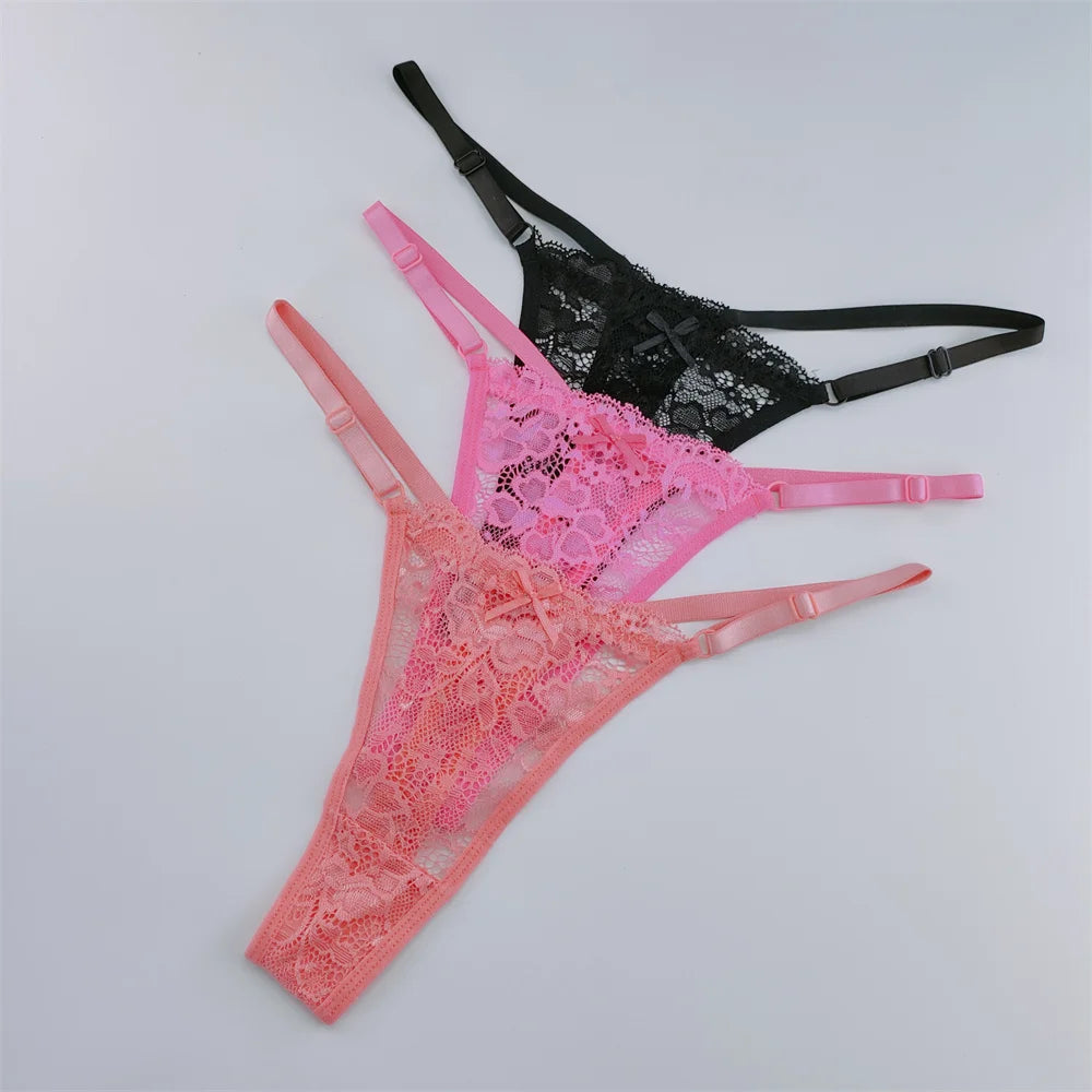 3Pcs Lace Thongs