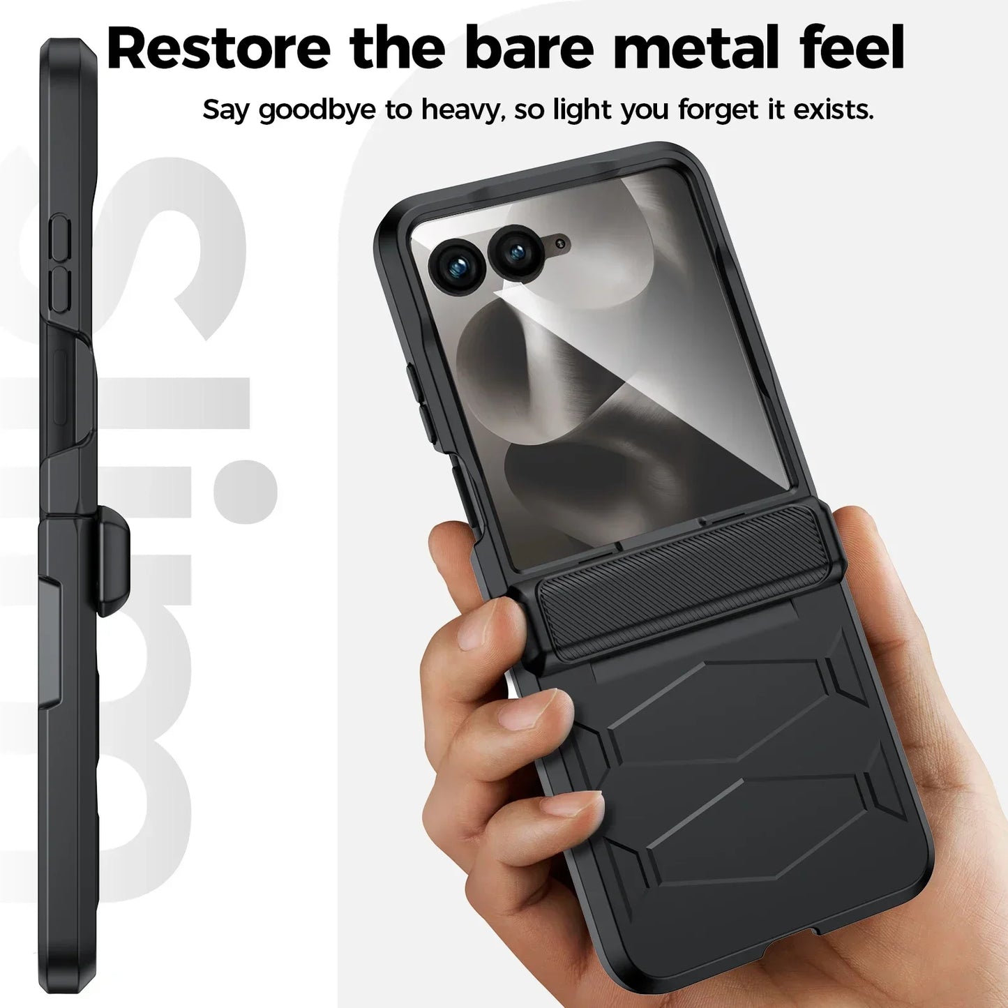MOTO Razr Non-Slip Texture Rugged Hinge Protection Case