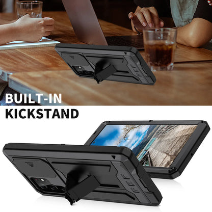 Military Grade Rugged Case for Samsung Galaxy S Series with Kickstand & Camera Cover