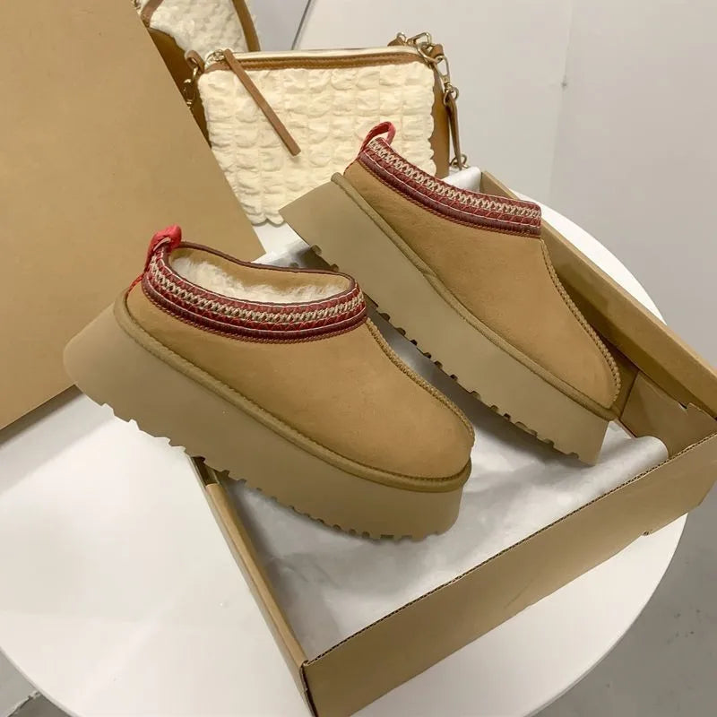 Women's Winter Warm Cashmere Snow Boots & Plush Slippers