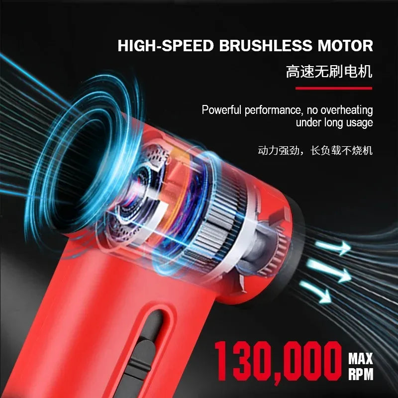 WMARK Professional 130000 RPM Cordless Turbo Jet Fan & Dust Blower
